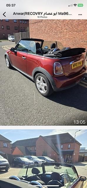 Used Mini Cooper Cabriolet 2010 Red Cabriolet