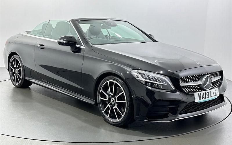 Black Used 2019 Mercedes C300 AMG Line Premium Cabriolet | £18,444 (Fair price) - Image 1/3