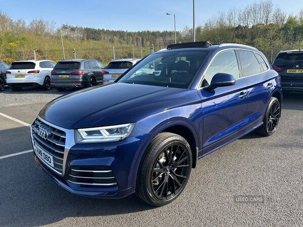 Blue Used 2019 Audi Q5 S-Line SUV | £20,950 (Good price) - Image 1/4