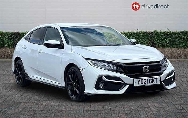 White Used 2021 Honda Civic Sport Hatchback | £15,100 (Fair price) - Image 1/4