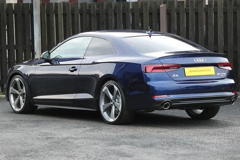 Used Audi A5 Black Edition 245 HP (180 kW) 2019 Blue Coupe