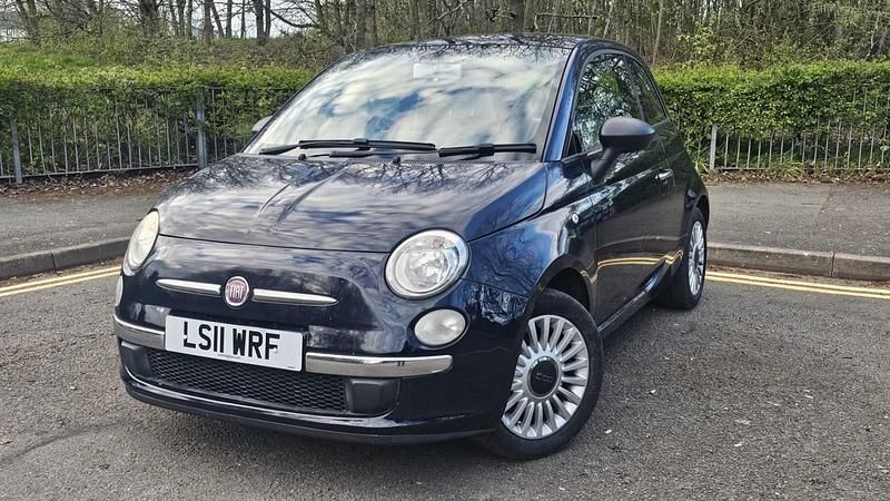 Used Fiat 500 Lounge 85 HP (62 kW) 2011 Blue Hatchback