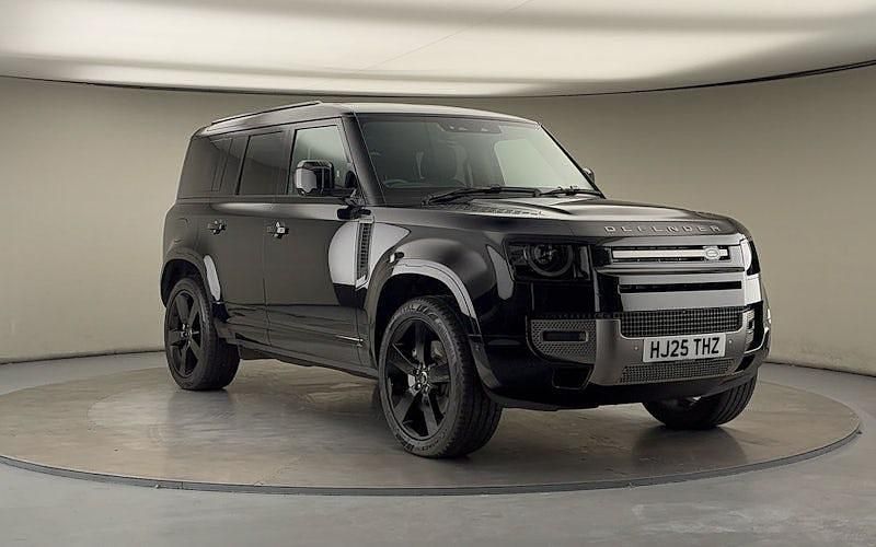 Santorini black Used 2024 Land Rover Defender SE Dynamic SUV | £69,500 (Expensive) - Image 1/4