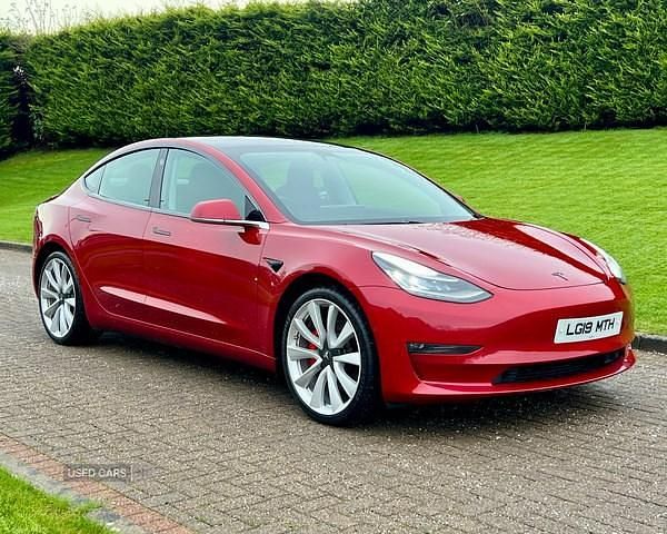 Red Used 2019 Tesla Model 3 Performance Sedan | £20,495 (A bit pricey) - Image 1/4