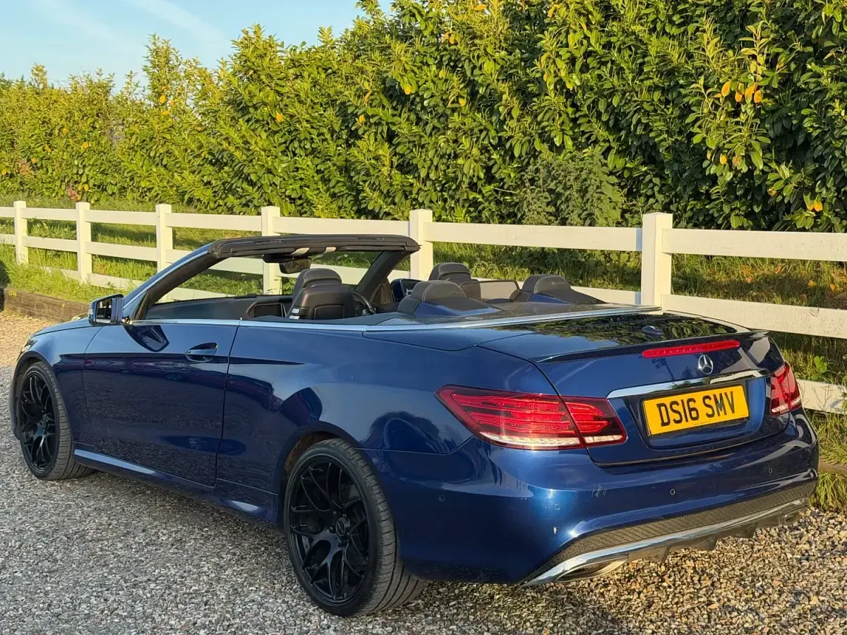 Used Mercedes E220 AMG line 2016 Blue Cabriolet