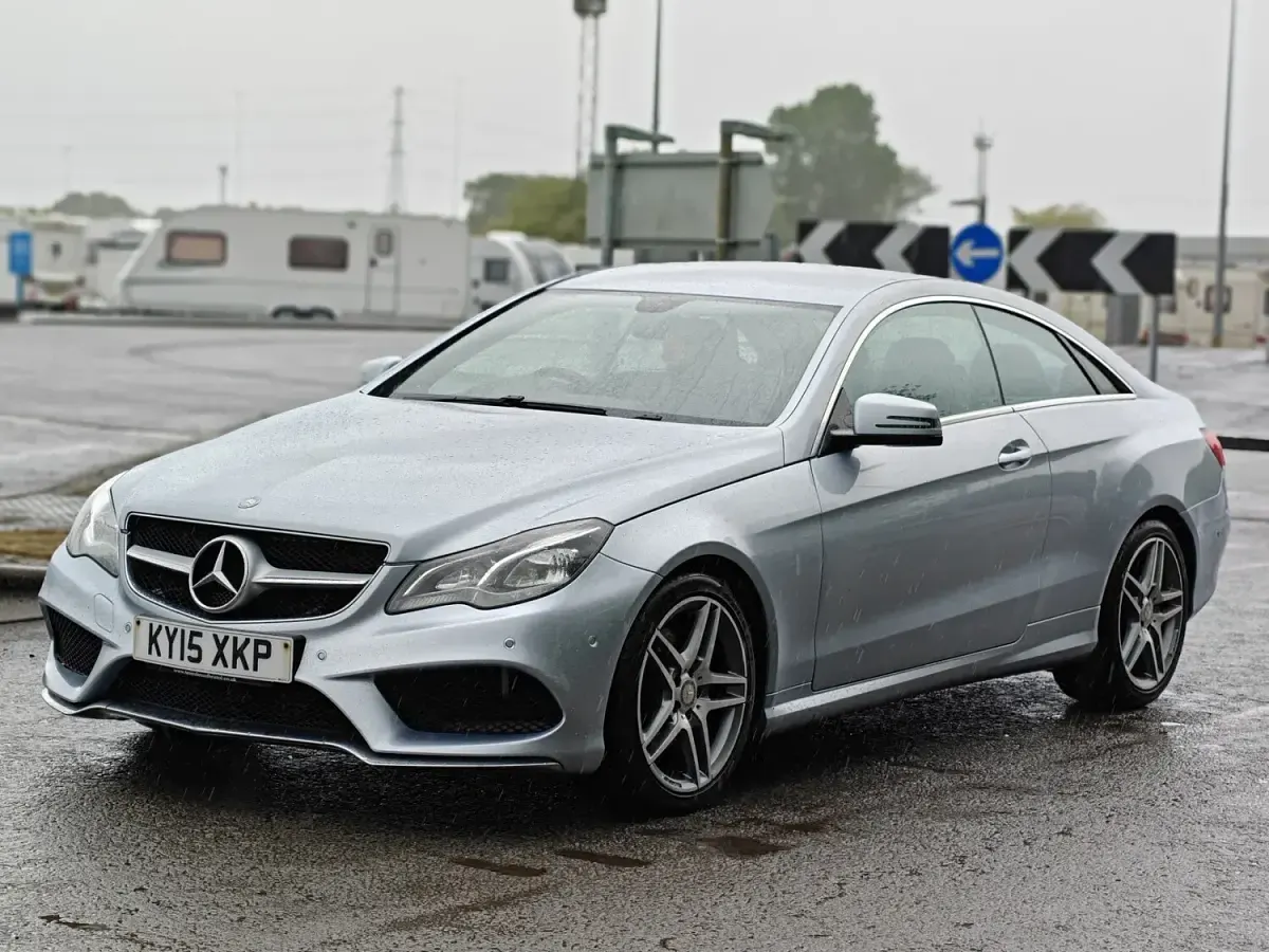 Used Mercedes E220 AMG line 2015 Silver Coupe