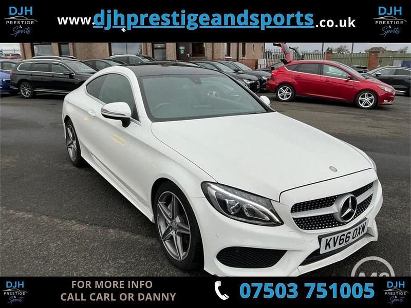 Used Mercedes C220 AMG line 170 HP (125 kW) 2016 White Coupe