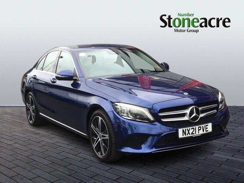 Blue Used 2021 Mercedes C200 Sedan | £18,400 (Good price) - Image 1/4