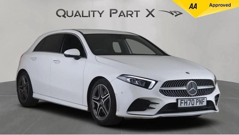 Used Mercedes A250 AMG Line Premium 224 HP (164 kW) 2021 White Hatchback