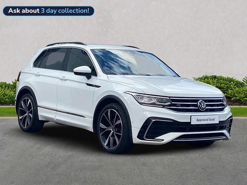 White Used 2021 VW Tiguan R-line SUV | £21,499 (Expensive) - Image 1/4