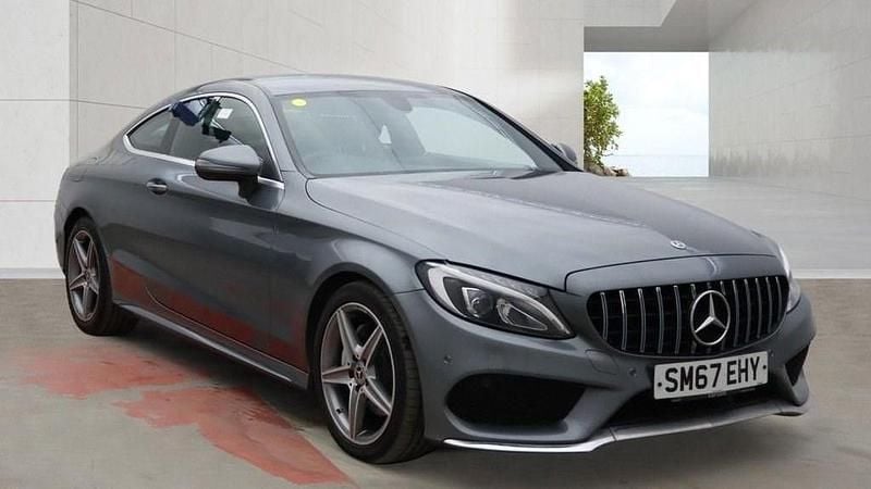 Used Mercedes C220 AMG line 170 HP (125 kW) 2017 Grey Coupe