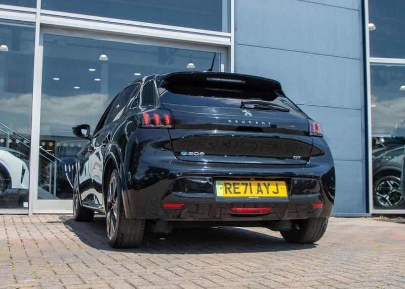 Black Used 2021 Peugeot e-208 GT Hatchback | £12,077 (Fair price) - Image 1/4