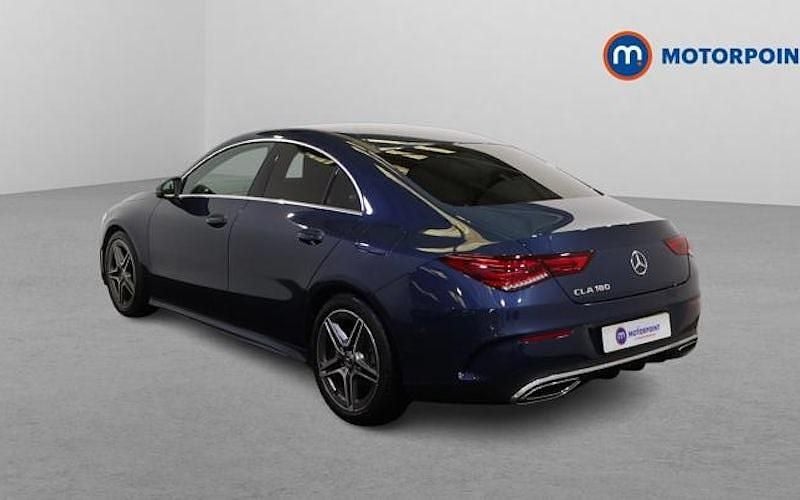 Used Mercedes CLA180 AMG line 136 HP (100 kW) 2022 Blue Sedan