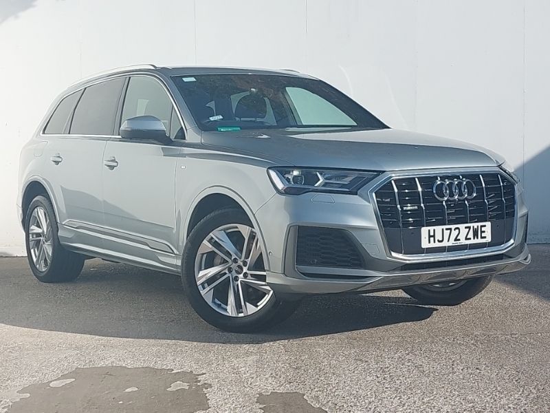 Silver Used 2022 Audi Q7 S-Line SUV | £39,698 (Good price) - Image 1/4