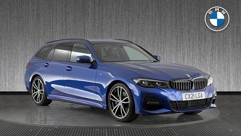Blue Used 2021 BMW 330 M Sport Estate | £24,499 (Good price) - Image 1/4