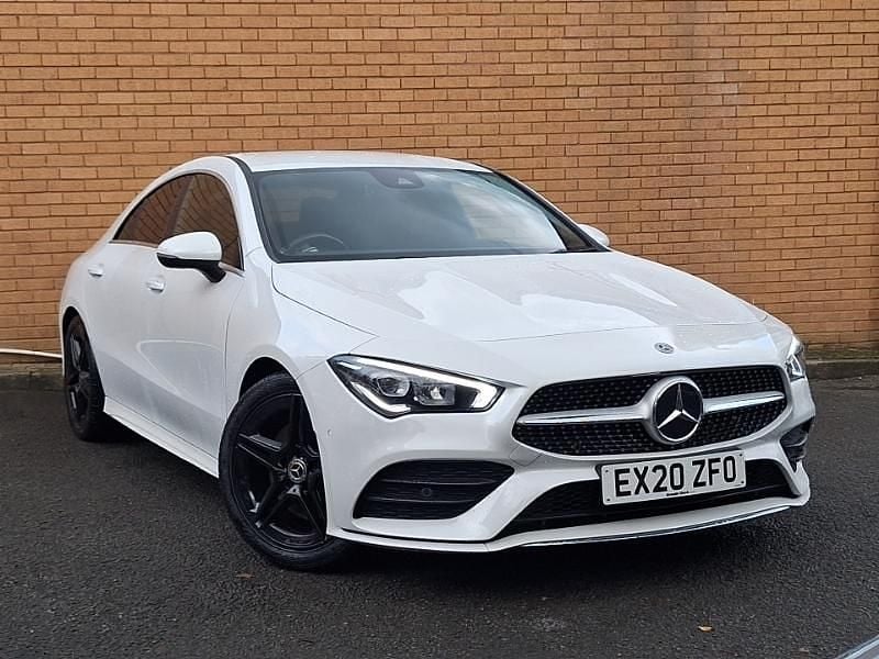 Used Mercedes CLA200 AMG line 163 HP (119 kW) 2020 White Coupe