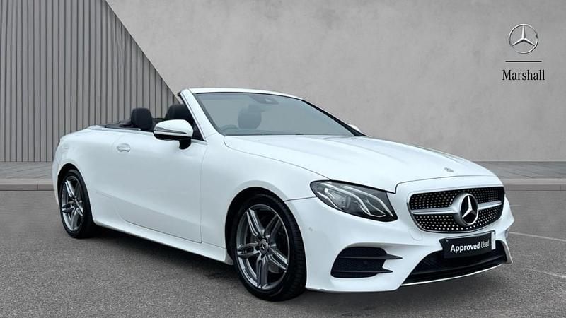 Used Mercedes E220 AMG Line Premium 194 HP (142 kW) 2018 Polar white Cabriolet