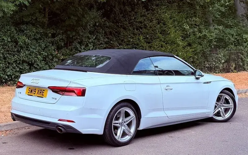 Used Audi A5 Cabriolet S-Line 190 HP (139 kW) 2019 White Cabriolet