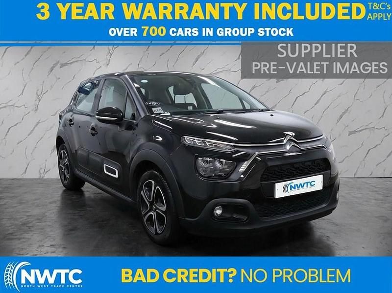 Black Used 2022 Citroën C3 PureTech Hatchback | £9,995 (Good price) - Image 1/2