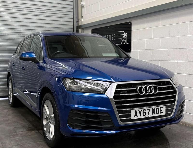 Blue Used 2017 Audi Q7 S-Line SUV | £24,989 (Fair price) - Image 1/4