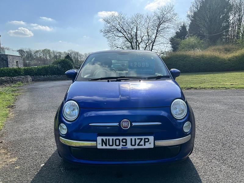 Used Fiat 500 Lounge 69 HP (50 kW) 2009 Blue Cabriolet