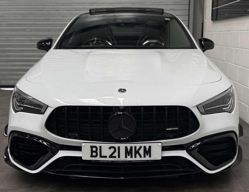 Used Mercedes CLA45 AMG AMG 421 HP (309 kW) 2021 White Coupe