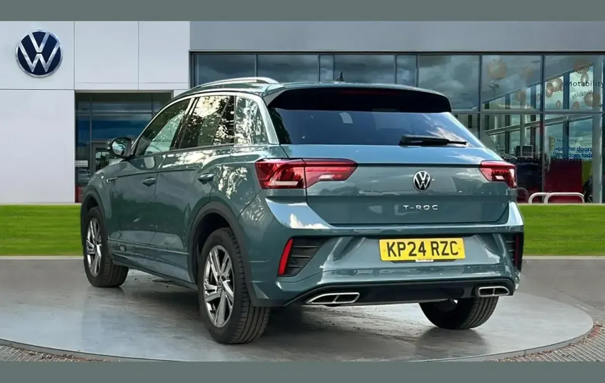 Used VW T-Roc R-line 150 HP (110 kW) 2024 Petrol blue metallic SUV