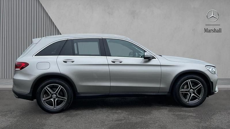 Used Mercedes GLC220 AMG line 194 HP (142 kW) 2021 Mojave silver metallic SUV