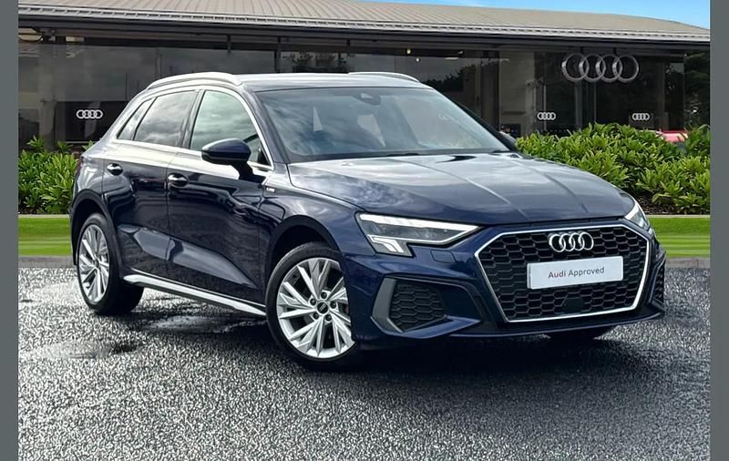 Blue Used 2023 Audi A3 e-tron S-Line Hatchback | £23,490 (Fair price) - Image 1/4