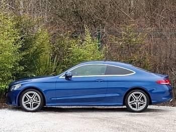 Used Mercedes C200 AMG line 184 HP (135 kW) 2023 Blue Coupe