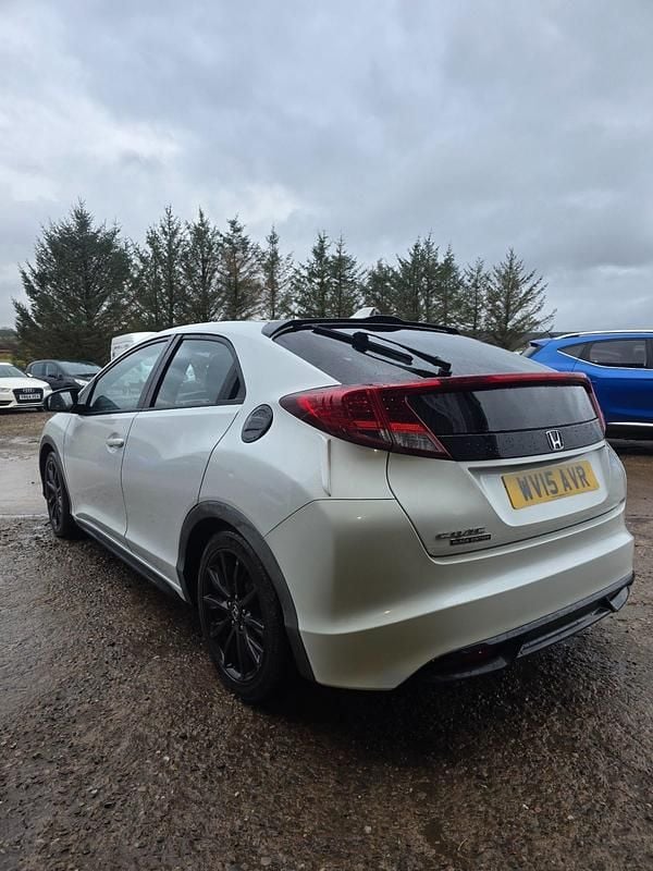 Used Honda Civic Black Edition 2015 White Hatchback