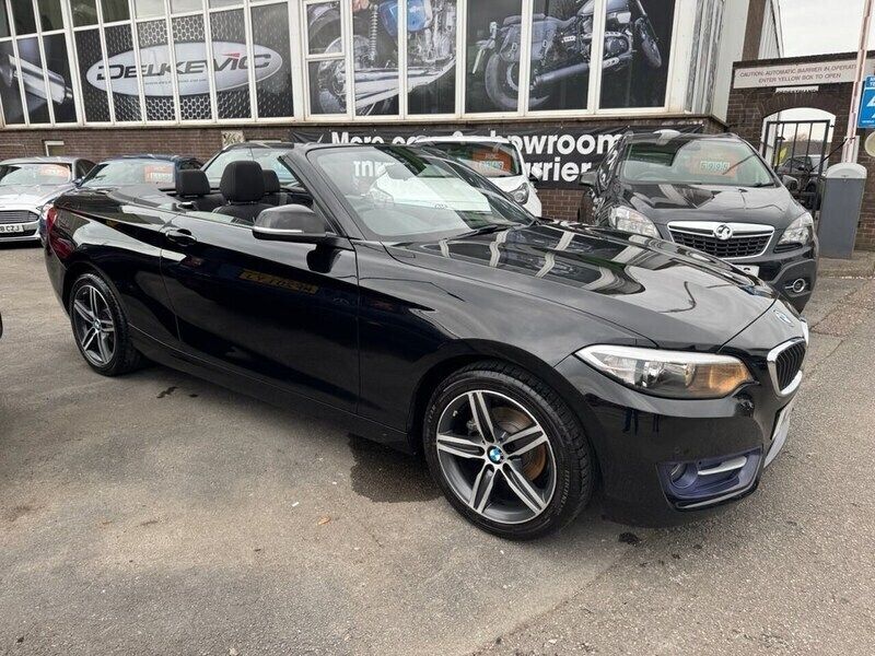 Black Used 2017 BMW 218 Sport Line Cabriolet | £11,690 (Good price) - Image 1/4
