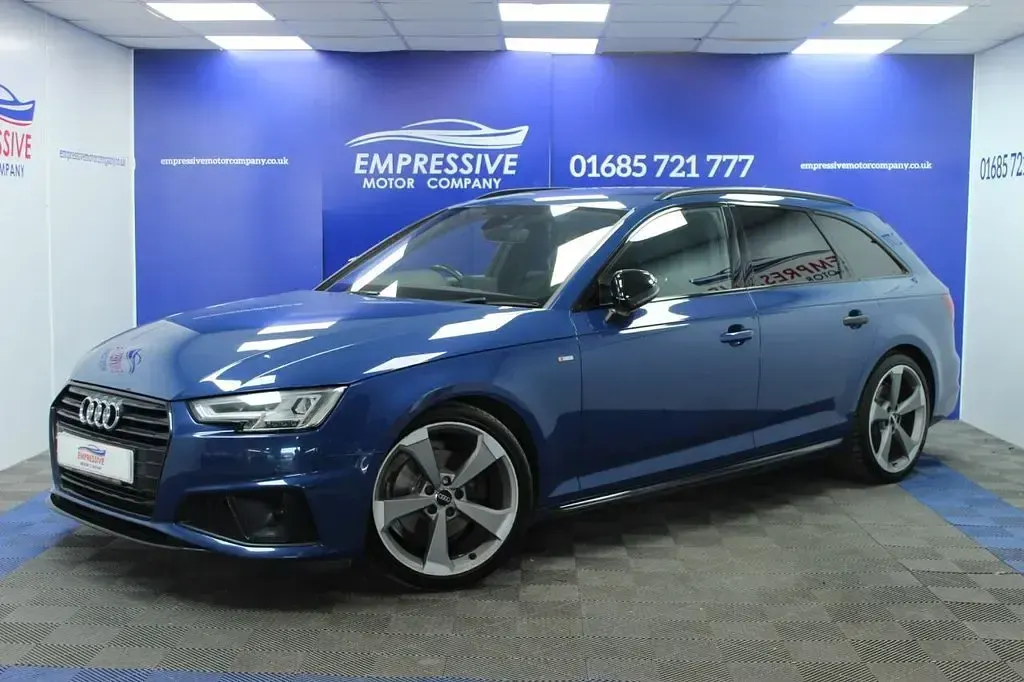 Used Audi A4 Black Edition 150 HP (110 kW) 2019 Blue Estate