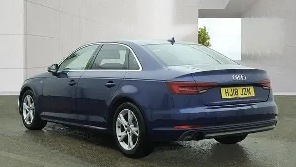 Used Audi A4 S-Line 150 HP (110 kW) 2018 Blue Sedan