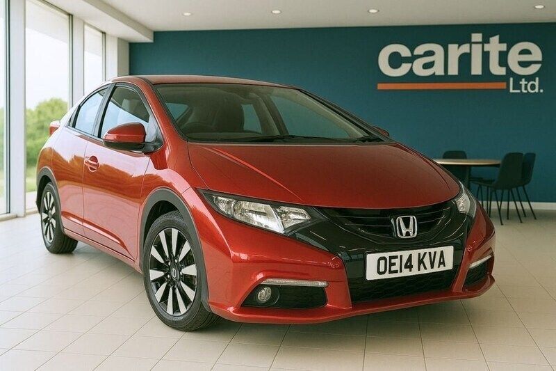 Red Used 2014 Honda Civic SE Plus Hatchback | £10,995 (A bit pricey) - Image 1/2
