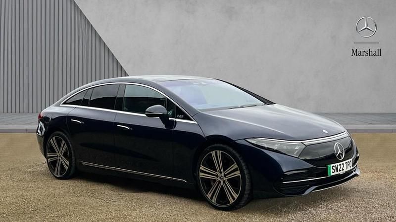 Used Mercedes EQS450+ AMG Line Premium Plus 244 kW (333 HP) 2022 Metallic paintwork nautic blue Sedan