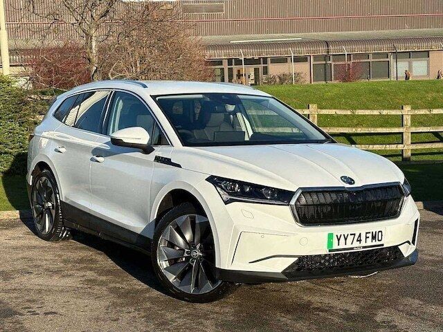 Moon white metallic Used 2024 Skoda Enyaq iV SUV | £34,995 - Image 1/4