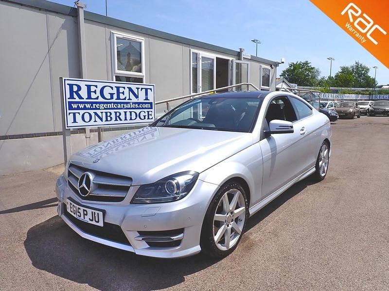 Silver Used 2015 Mercedes C180 Sport Edition Coupe | £12,995 (Fair price) - Image 1/4