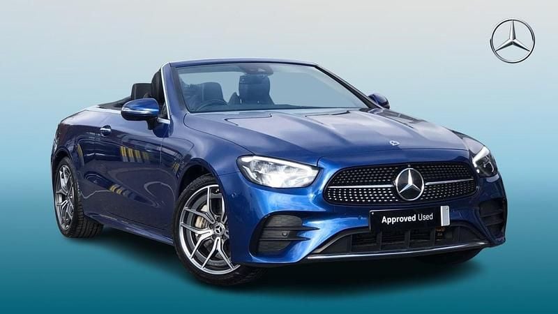Blue Used 2022 Mercedes E300 AMG Line Premium Cabriolet | £33,495 (Good price) - Image 1/4