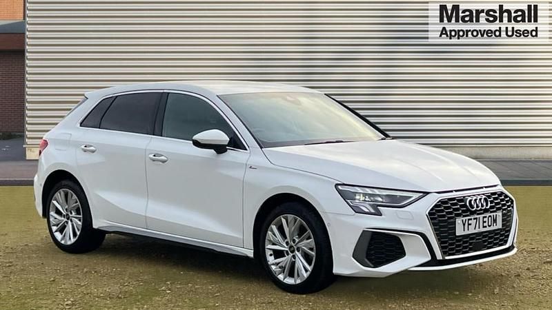White Used 2021 Audi A3 e-tron S-Line Hatchback | £19,468 (Fair price) - Image 1/4