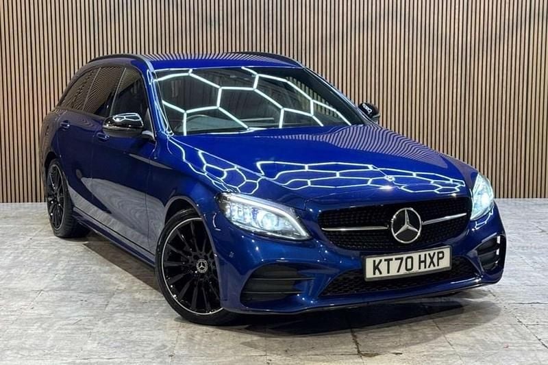 Used Mercedes C200 AMG line 2021 Blue Estate