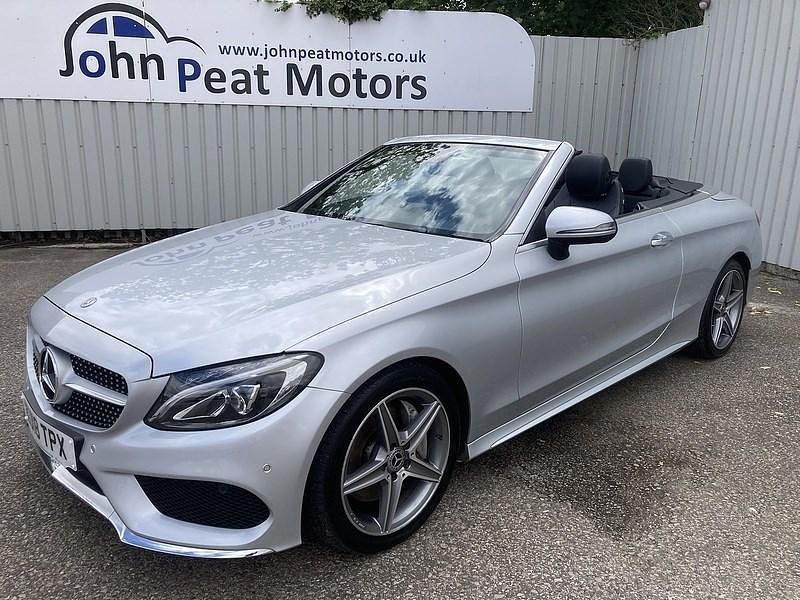 Silver Used 2018 Mercedes C250 AMG Line Premium Plus Cabriolet | £19,750 (Fair price) - Image 1/4