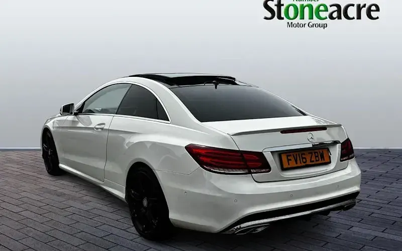 Used Mercedes E220 AMG line 177 HP (130 kW) 2016 White Coupe