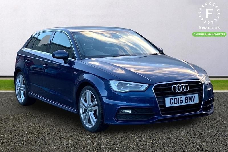 Blue Used 2016 Audi A3 S-Line Hatchback | £12,099 (Fair price) - Image 1/3