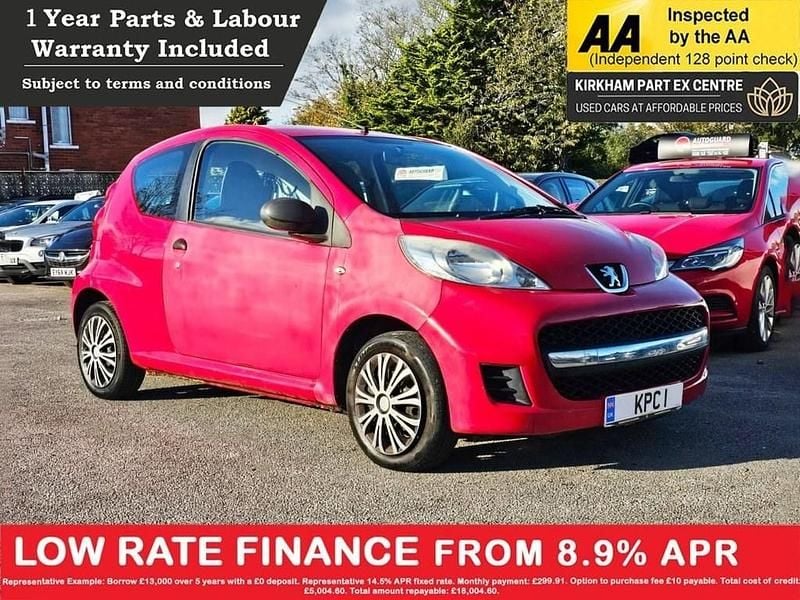 Red Used 2010 Peugeot 107 Hatchback | £2,495 (Fair price) - Image 1/4