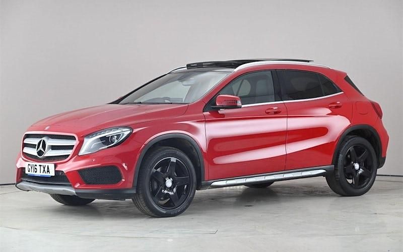 Used Mercedes GLA220 AMG line 177 HP (130 kW) 2016 Red SUV