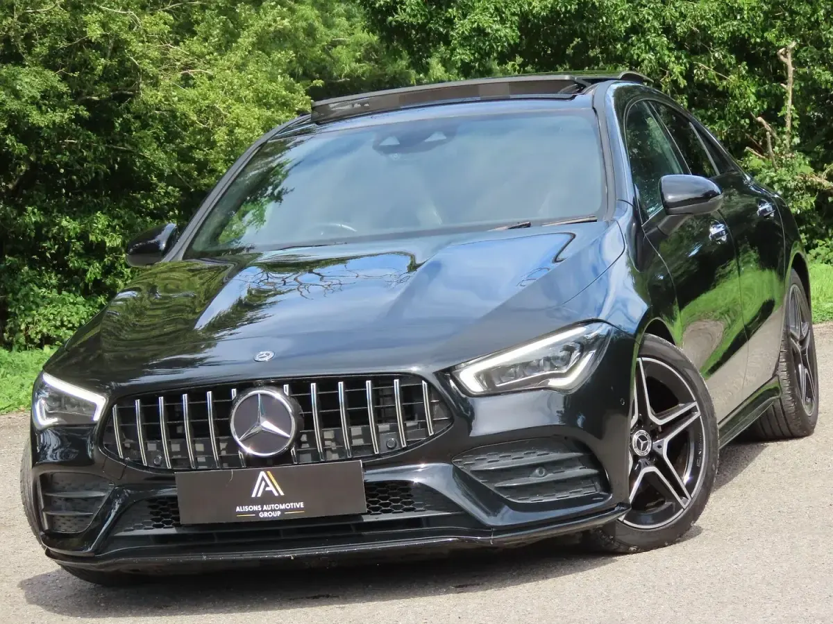 Used Mercedes CLA180 AMG Line Premium Plus 136 HP (100 kW) 2019 Black Coupe