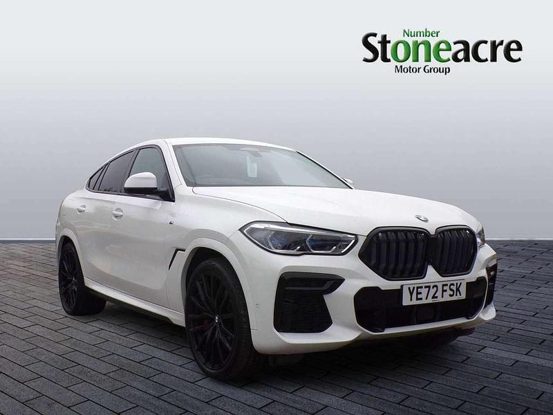 White Used 2022 BMW X6 M Sport SUV | £47,995 (Fair price) - Image 1/4