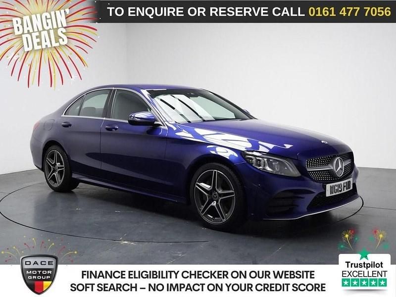 Blue Used 2019 Mercedes C300 AMG line Sedan | £17,890 (Good price) - Image 1/3