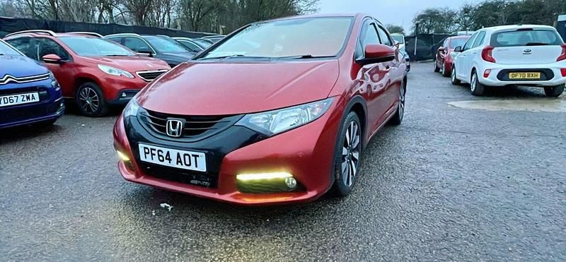 Red Used 2014 Honda Civic SE Plus Hatchback | £2,995 (Fair price) - Image 1/4